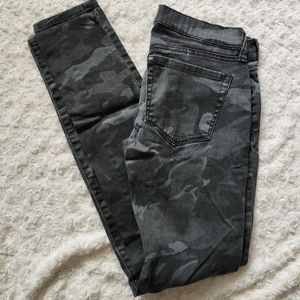 Mud Grey Camouflage Skinny Jeans